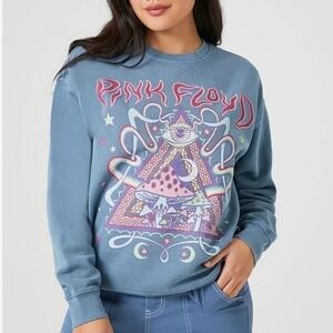 Pink Floyd Graphic Crewneck Sweatshirt in Blue Size Medium